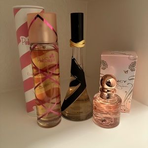 Pink sugar, fancy, reb’l fleur fragrance